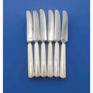 Vtg International FIDELIS Silverplate 1933 Set of 6 Knife Knives 8.3/8"